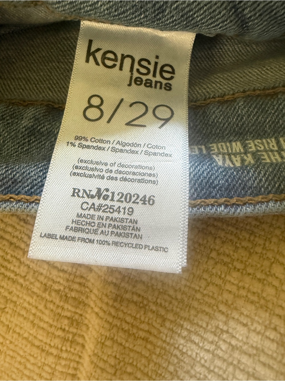Kensie Light Blue Wide-Leg Jeans. Gently worn. Womens Size 8/29 - Picture 3 of 6